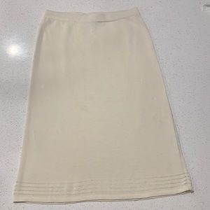 Valentino Cream (Off-White) Knit Skirt
